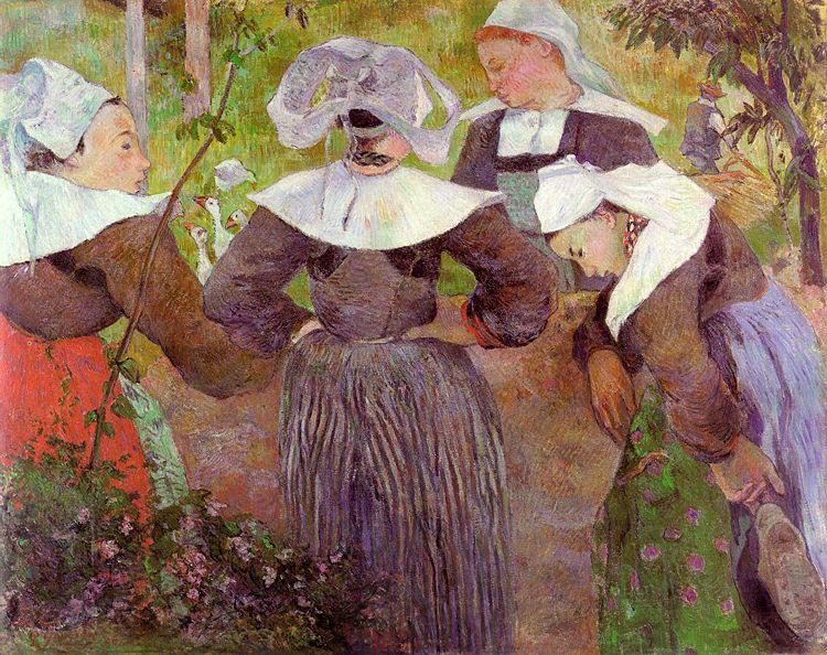 Paul Gauguin Four Breton Women Norge oil painting art